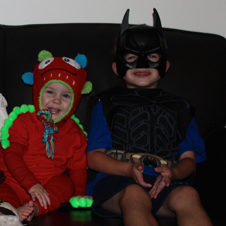 Batman and baby monster