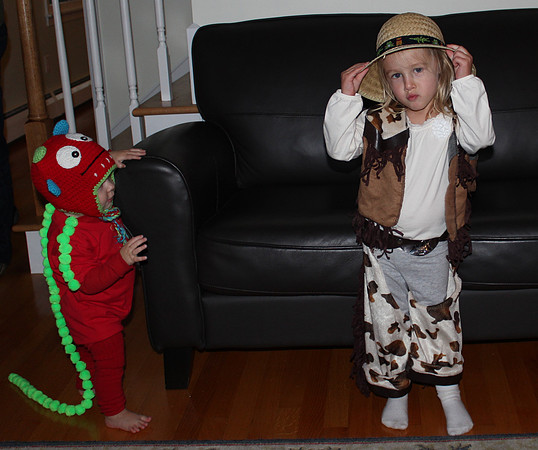 Cousins in costume